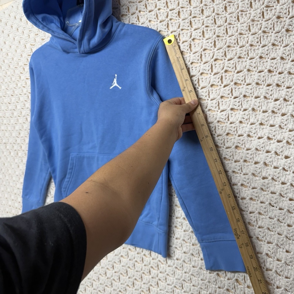 Jordan Nike Hoodie Youth M 10-12 Yrs Blue Cotton Blend Fleece Sweatshirt Boys - Picture 3 of 6